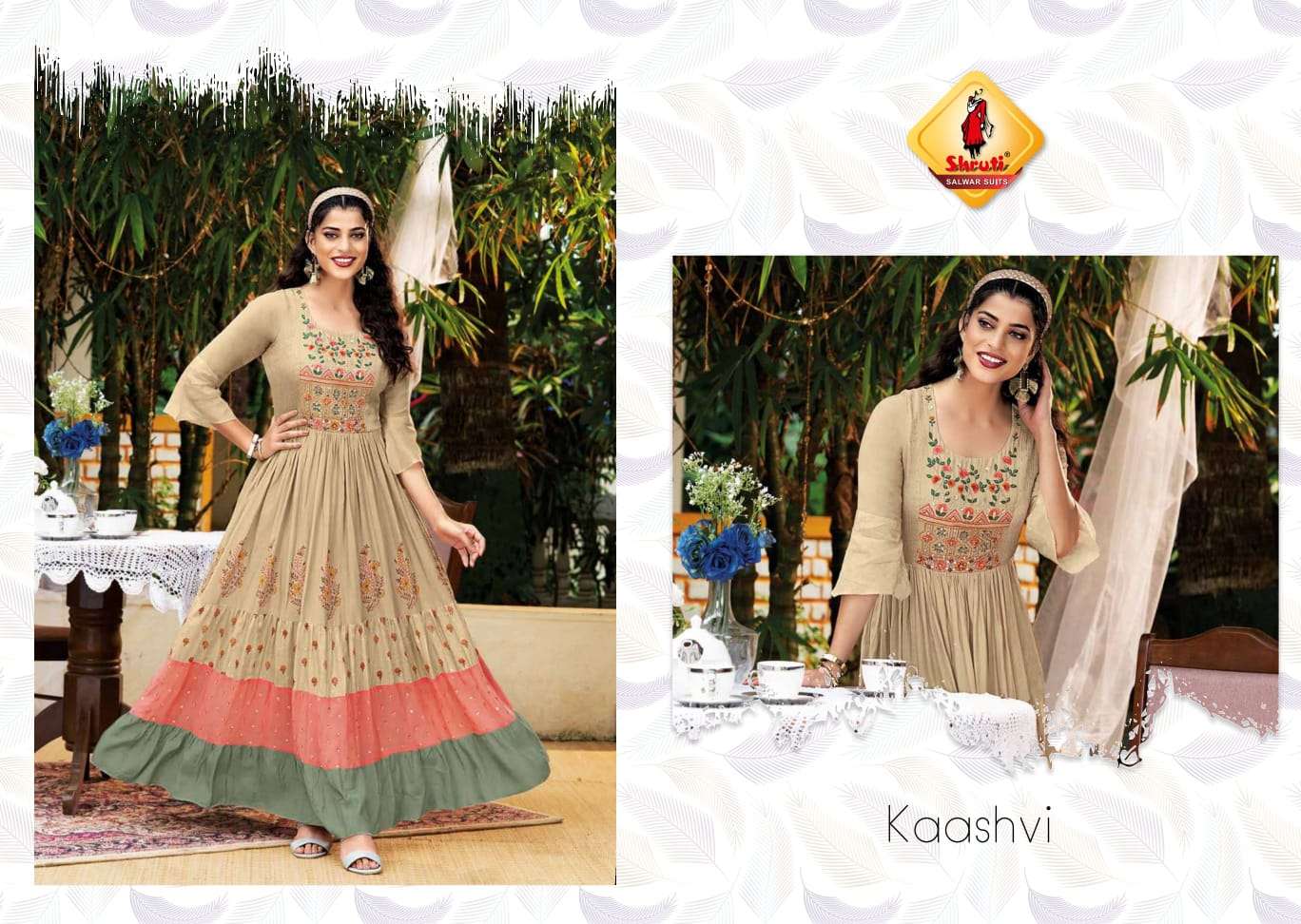 Shruti-Classy Missy-Viscose-Georgette-Muslin-Print-Embroidery-Handwork-Crochet-Work-Gher-Kurti-02